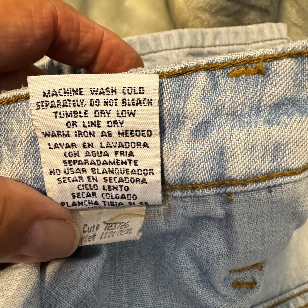 Lei Vintage  Blue Jean Shorts Distressed Summer Style - Picture 5 of 6